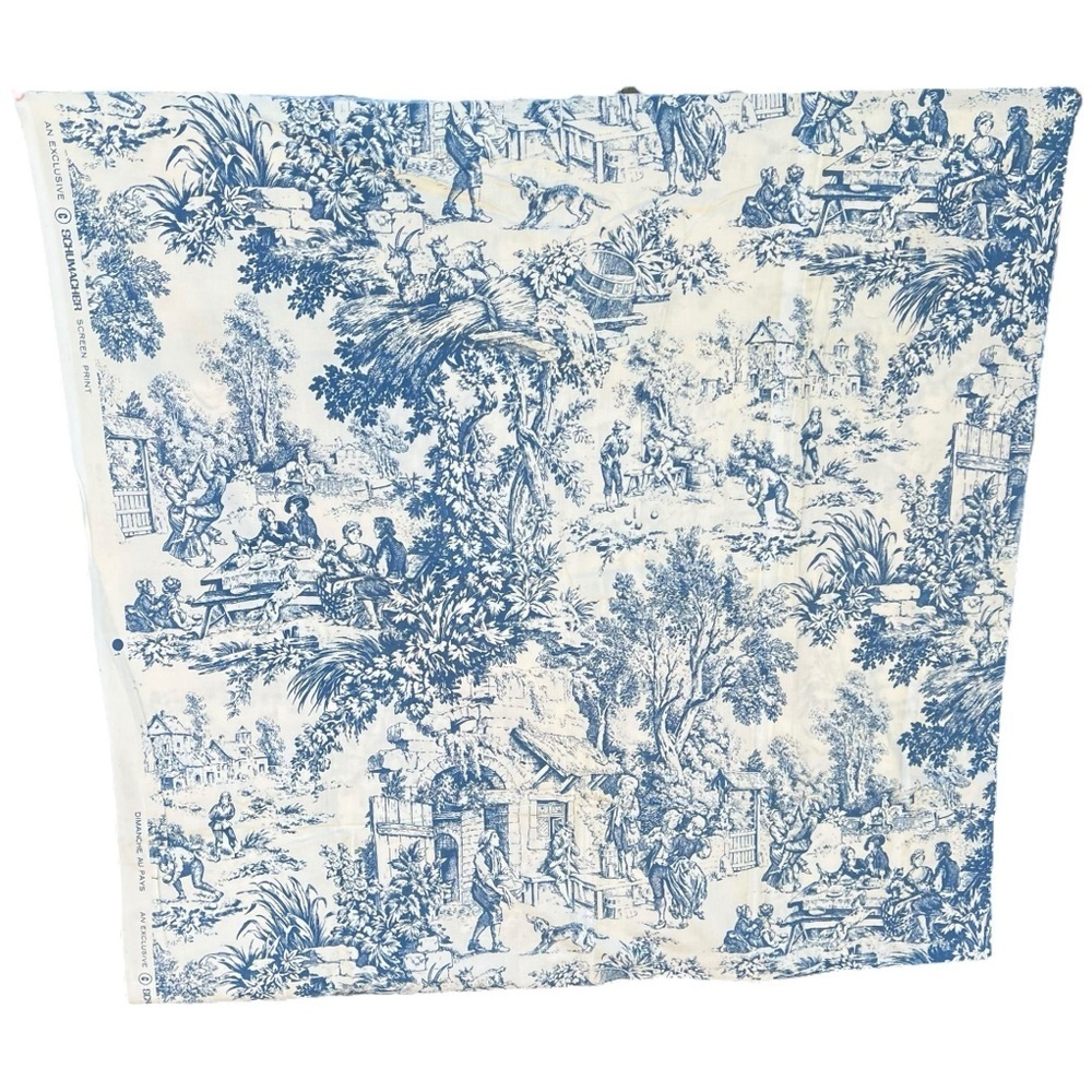 Schumacher Pastoral Toile Fabric Dimanche Au Pays Exclusive Screenprint 2YD READ